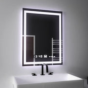 Prostokątne lustro LED 45x60cm Verite MotionGlow Marcello Defog System Zegar i termometr Ściemnialny 