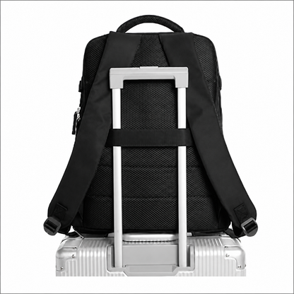 Podróżny plecak biznesowy ALMATY, z portem USB, 31x22x46cm Oxford, czarny