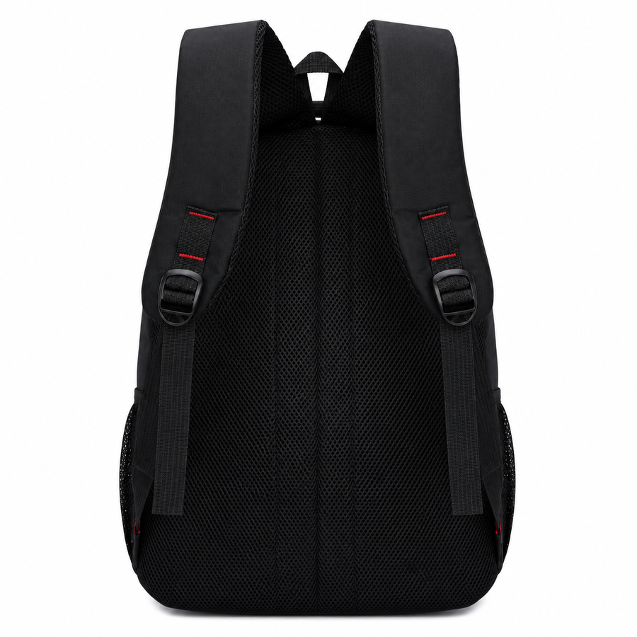 Rucsac Travel Business BAKU, 48x32x18 cm, Oxford, Negru si alb