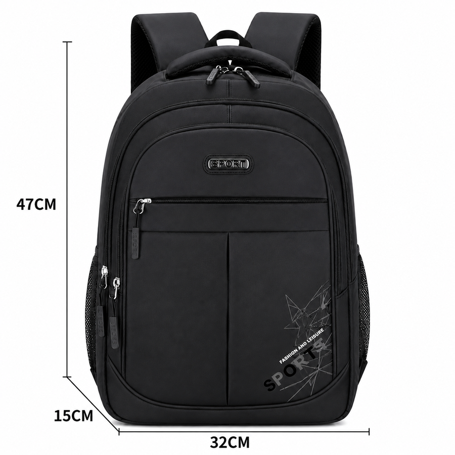 Rucsac Travel Business GANJA, 48x32x15 cm, Oxford, Negru