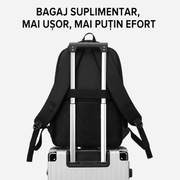 Rucsac Travel Business KANGIQLINIQ, 47x33x15 cm, Oxford, Negru si Alb