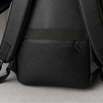 Rucsac Travel Business KANGIQLINIQ, 47x33x15 cm, Oxford, Negru si Alb