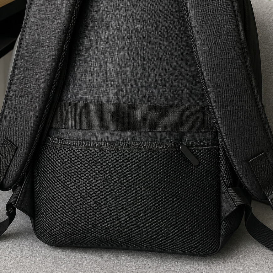 Rucsac Travel Business KANGIQLINIQ, 47x33x15 cm, Oxford, Negru si Albastru