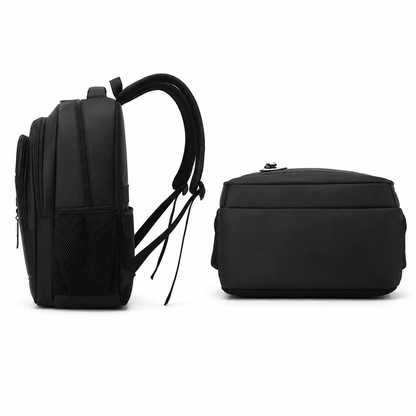 Rucsac Travel Business KANGIQLINIQ, 47x33x15 cm, Oxford, Negru si Albastru
