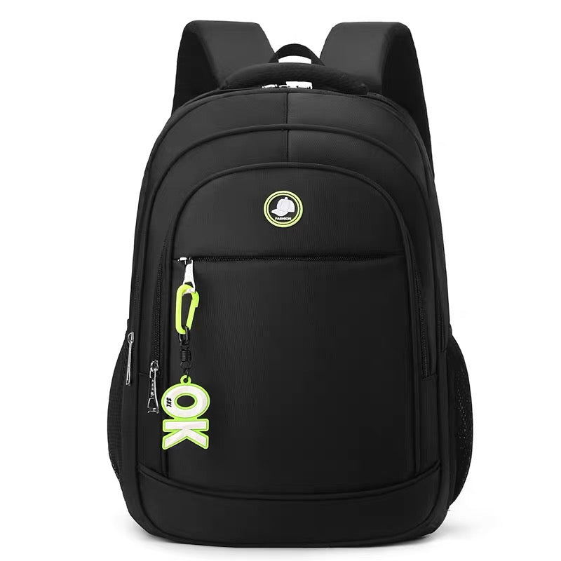 Rucsac Travel Business KANGIQLINIQ, 47x33x15 cm, Oxford, Negru si Verde