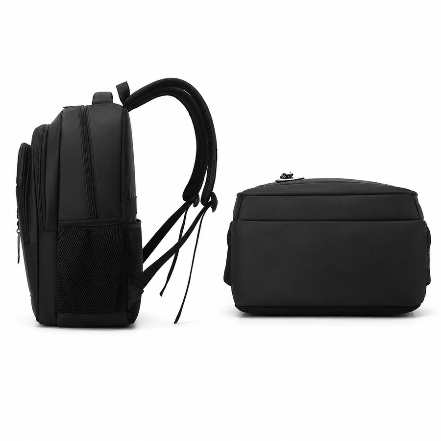 Rucsac Travel Business KANGIQLINIQ, 47x33x15 cm, Oxford, Negru si Verde