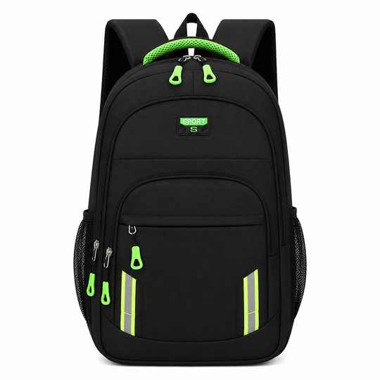 YEVLAKH Travel Business Backpack, 47x32x14 cm, Oxford, czarno-zielony