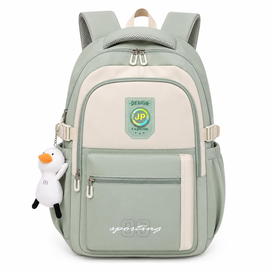 Rucsac de Scoala BEKABAD, 48x31 cm, Oxford, Verde