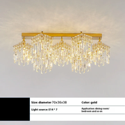 Żyrandol Kryształowy CC180/7GD, 70cm, 7xE14, Złoty