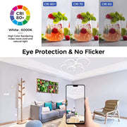 Żyrandol LED BETTY 82W z pilotem, 6 okręgów, światło zimne/ciepłe/neutralne, ściemnialny, biały