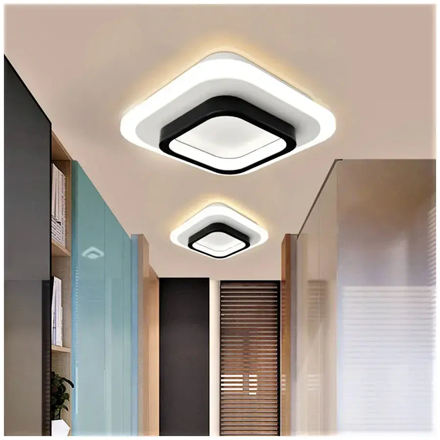Żyrandol LED Khai 20W Czarny Biały
