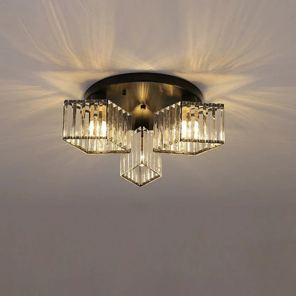 Żyrandol Sasha Modern Classic, LC117/3BK, 3x E27, Metal i Kryształ, Czarny, Klosz