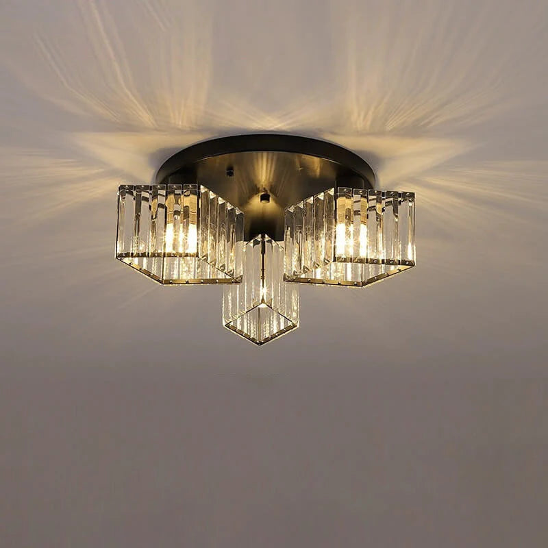 Żyrandol Sasha Modern Classic, LC117/3BK, 3x E27, Metal i Kryształ, Czarny, Klosz