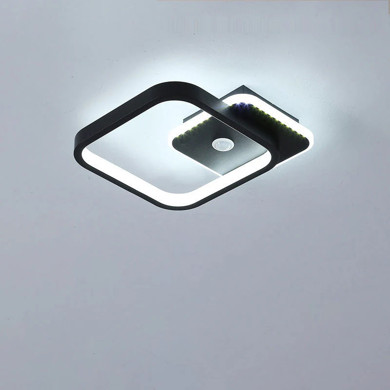 Żyrandol LED z czujnikiem ruchu PS510BK, 16W, światło zimne/ciepłe/neutralne 3000K/4000K/6000K, metal i akryl