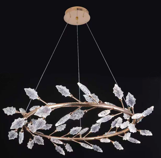 Żyrandol kryształowy, LED, TOCCATA Largo, 20W, światło ciepłe/neutralne/zimne, średnica 60cm, złoty, regulowana wysokość Nowoczesne żyrandole Domyślny tytuł Alessandro Design