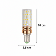Żarówka LED o mocy 16W, gniazdo E14, światło zimne 6000K, kolor złoty