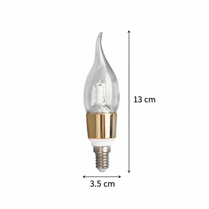 Żarówka LED E14 Świeca, 12W, Ciepłe Światło, 3000K, Złota