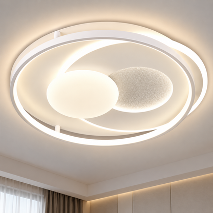 Żyrandol LED z pilotem ASTERA, okrągły kształt, 86 W, światło zimne/ciepłe/neutralne, możliwość przyciemniania, biały