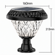Lampa solarna LED na słup zewnętrzny SOLEO, 8 W, światło ciepłe/zimne/neutralne + RGB, okrągły kształt, aluminium, czarna, możliwość przyciemniania
