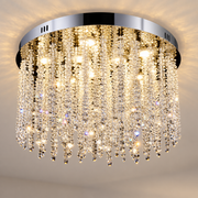 Kryształowy żyrandol LED LLC215/550WH okrągły, 29W, światło zimne/ciepłe/neutralne, kryształ, złoty