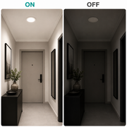 Spot LED AKTOBE, Ø16.8cm, 12W, Rotund, Lumina Rece, Alb, Metal si Acrilic
