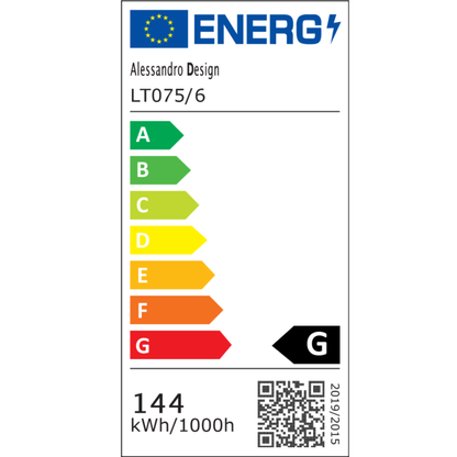 Żyrandol LED z pilotem i kryształem NOVA ROTONDA RGB 144W, 6 kółek, światło zimne/ciepłe/neutralne, możliwość przyciemniania, błyszczący chrom