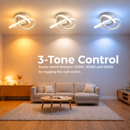 Żyrandol LED VERTEX Flow 24W, średnica 25cm, światło zimne/ciepłe/neutralne, biały