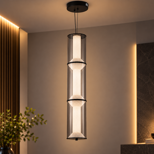 Zawieszany żyrandol LED z pilotem 78W, Orin, 3 elementy, regulowana wysokość, światło ciepłe/zimne/neutralne, biały, metal
