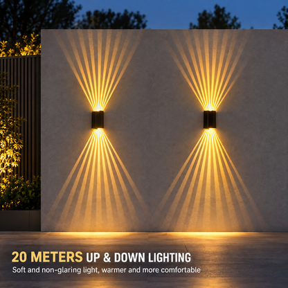 CALMO Zewnętrzny kinkiet LED, 8W, ciepłe światło, IP65, aluminium, czarny