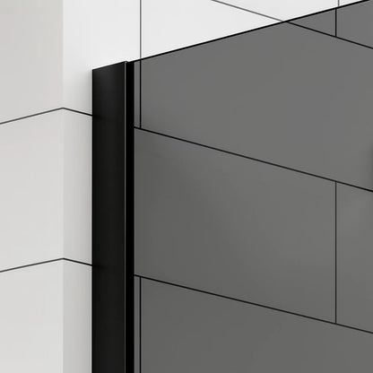 Paravan duș Walk-In 90x195 cm, sticlă securizată 8 mm, gri, profil metalic rezistent