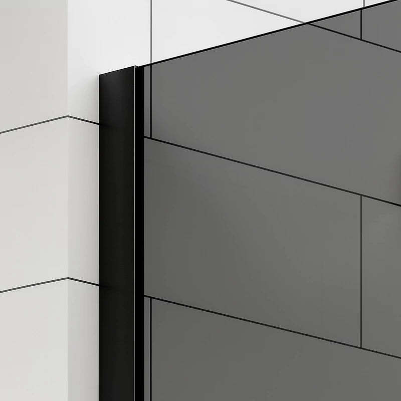 Paravan duș Walk-In 90x195 cm, sticlă securizată 8 mm, gri, profil metalic rezistent