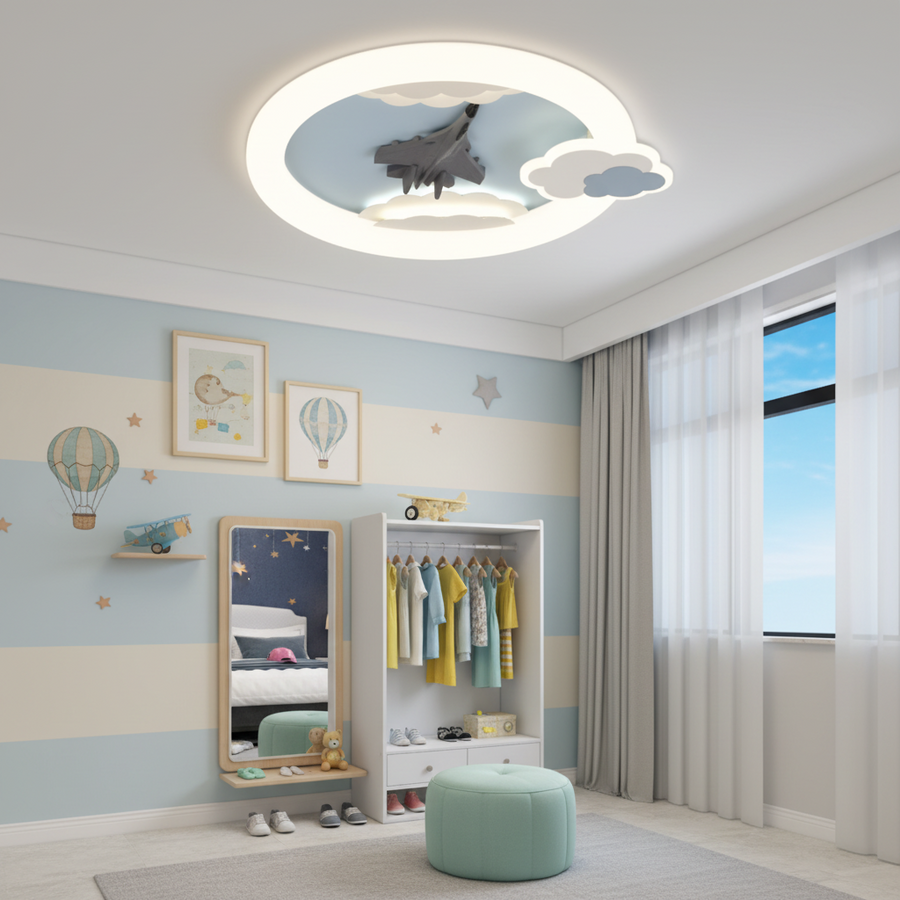 Żyrandol LED CONSTELATION 49W, średnica 49cm, światło zimne/ciepłe/neutralne, biały niebieski