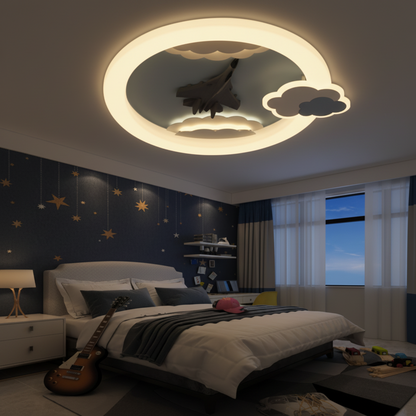 Żyrandol LED CONSTELATION 49W, średnica 49cm, światło zimne/ciepłe/neutralne, biały niebieski