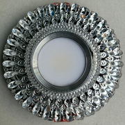 Reflektor LED ORBITA, 5W, Okrągły, Światło Zimne + RGB, Biały, Żywica i Szkło