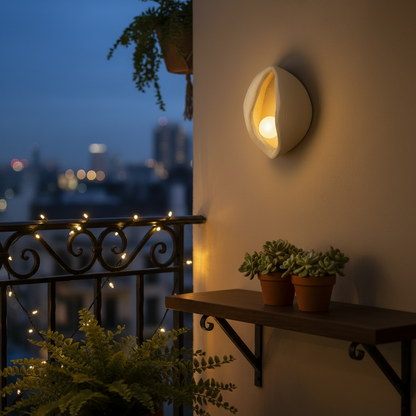 Aplica LED Decorativa CONCHA, 30x35cm, 1xE27, Polistiren, Alb