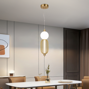 Podwieszany żyrandol LED LM550/2GD, 11W, światło 3000/4000/6000K, złoty, regulowana wysokość