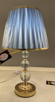 Veioza VZ213BL, 1x E27, Metal i materiał tekstylny, niebieski i złoty