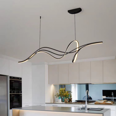 Żyrandol wiszący LED INFINITY HALO 138W z pilotem, zimne/ciepłe/neutralne światło, ściemnialny, czarny, regulowana wysokość