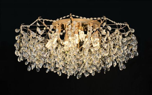 Żyrandol Kryształowy CC9334/10FGD, 10x E14, średnica 80cm, złoty