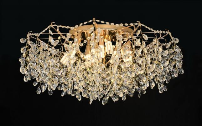 Żyrandol Kryształowy CC9334/10FGD, 10x E14, średnica 80cm, złoty