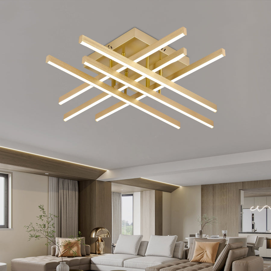 Żyrandol LED z pilotem Aroldo, 43 W, ściemnialny, czarny