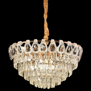 Żyrandol kryształowy WINDSOR Eleganza 8x E14, średnica 49 cm, błyszczące złoto, regulowana wysokość