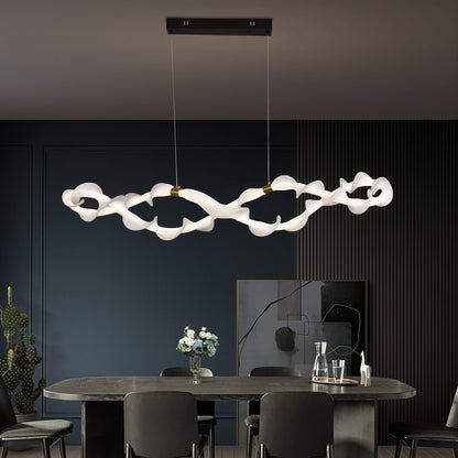 Podwieszany żyrandol akrylowy LED LT762/2GD, 36W, światło ciepłe/neutralne/zimne 3000/4000/6000K, złoty biały, regulowana wysokość