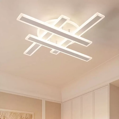 Żyrandol LED z pilotem LT755/4BK 85W, liniowy, światło zimne/ciepłe/neutralne, możliwość przyciemniania, czarny