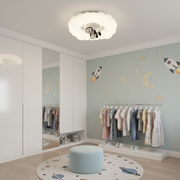 Żyrandol LED CONSTELATION 49W, średnica 49cm, światło zimne/ciepłe/neutralne, biały niebieski