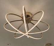 Żyrandol LED MARIA z pilotem, 6 elementów, 63 W, światło ciepłe/zimne/neutralne, ściemnialny, złoty 