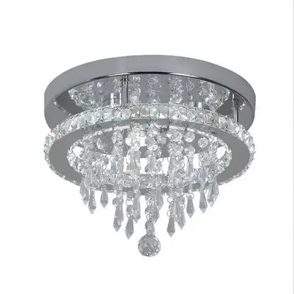 Żyrandol okrągły LED Alberico, 20 W, zimne/ciepłe/neutralne światło, kryształ, błyszczący chrom