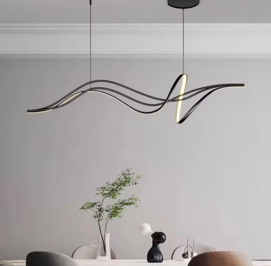 Żyrandol wiszący LED INFINITY HALO 138W z pilotem, zimne/ciepłe/neutralne światło, ściemnialny, czarny, regulowana wysokość