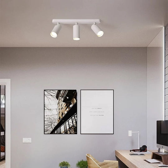 Żyrandol Joom z projektorem liniowym 3XGU10 Białe żyrandole LED Domyślny tytuł Alessandro Design