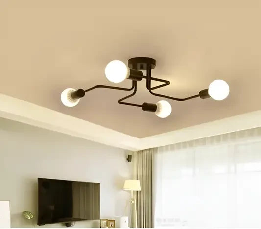 MODERNIST Quadra 4 Żyrandol, 4x E27, Czarny, Nowoczesny Design